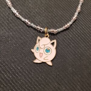 Pink Jigglypuff Pendant Necklace